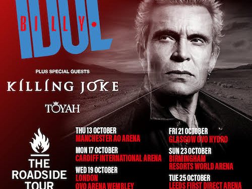 Billy Idol Adds Killing Joke to the bill for his Roadside Tour from 13th October