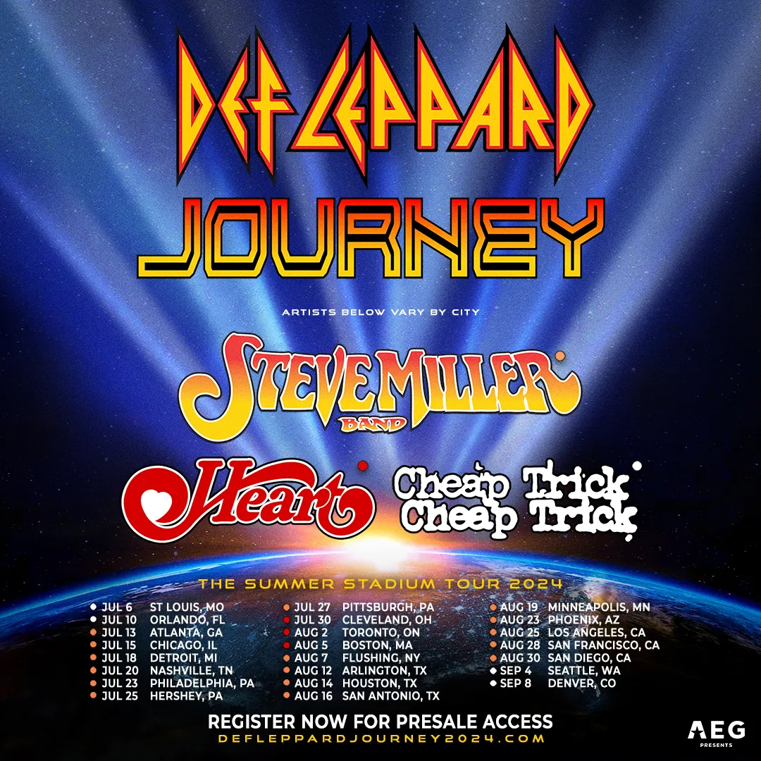 Def Leppard and Journey Announce 2024 Summer Stadium Tour with Various